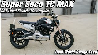 Super Soco TC MAX  Real World Range Test [upl. by Neryt104]