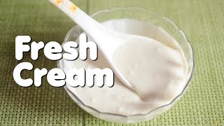 Fresh Cream Recipe  Home Made [upl. by Erlene]