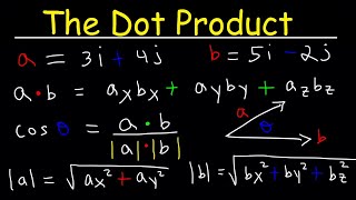 Dot Product of Two Vectors [upl. by Cly]