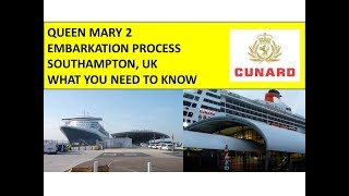 Cunard Southampton UK Embarkation  Cruise Ships What to Expect [upl. by Raasch]