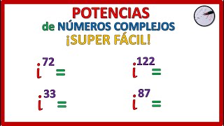 POTENCIAS de i  NÚMEROS COMPLEJOS  SUPER FÁCIL 🤩 Números imaginarios [upl. by Elades]