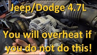 How to Bleed a Radiator  JeepDodge 47L [upl. by Screens]