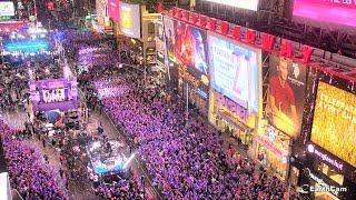 New Year’s Eve  Times Square Crossroads – EarthCam [upl. by Icul214]