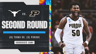 Purdue vs Texas  Second Round NCAA tournament extended highlights [upl. by Nimoynib755]