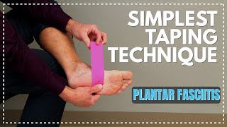 Simplest Taping Technique EVER for Plantar Fasciitis [upl. by Eveiveneg]