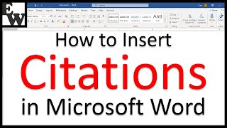 How to Insert Citations in Microsoft Word [upl. by Arratahs880]