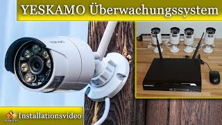 YESKAMO Überwachungssystem Komplettanlage  Einbau und Installationsvideo [upl. by Ingrid]