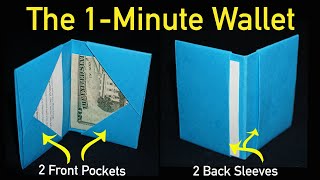 The Easy 1Minute Wallet Easiest Paper WalletCardHolder [upl. by Luehrmann]