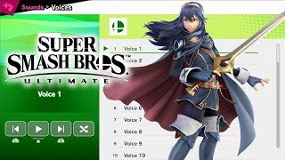 Lucina Voices  Super Smash Bros Ultimate [upl. by Cyndy]