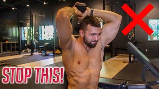 How To PROPERLY Overhead Dumbbell Tricep Extension  3 Muscle Gain Variations [upl. by Abagael]