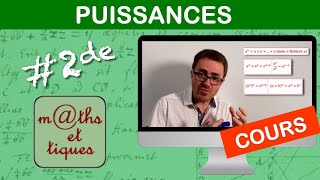 LE COURS  Les puissances  Seconde [upl. by Llenod]