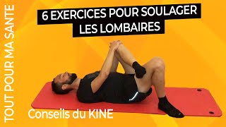 Soulager la douleur lombaire  6 exercices kiné à faire [upl. by Norod870]