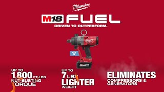 Milwaukee® M18 FUEL ™ 1” High Torque Impact Wrench w One Key™ [upl. by Iruahs]