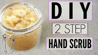 DIY 2 Step Hand Scrub  How to get rid of dry hands [upl. by Nylakcaj]