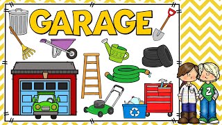 PARTES DE LA CASA EN INGLÉS  COSAS DEL GARAGE EN INGLÉS  PARTS OF THE HOUSE [upl. by Philo261]