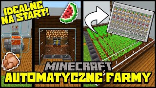 4 AUTOMATYCZNE FARMY na START  Minecraft Mechanizmy  1 [upl. by Minette]