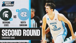 North Carolina vs Michigan State  Second Round NCAA tournament extended highlights [upl. by Geoffry]