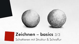 Zeichnen – basics 33 Schattieren mit Strukturen [upl. by Glenden]