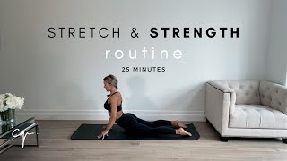 Full Body Stretch and Strength Routine  Increase Flexibility  25 Mins [upl. by Crystie822]