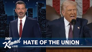 Jimmy Kimmel Reacts to Donald Trump’s Address to Congress [upl. by Caleb659]