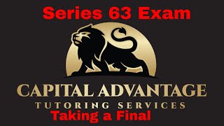 Series 63 Exam Taking a Final BE A SAVAGE [upl. by Anihsak]