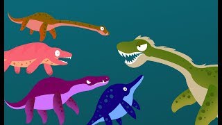 Learn Number With Plesiosaurus Nothosaurus and Many Dinosaur  Baby Dinosaurs Song For Kids [upl. by Suqram]