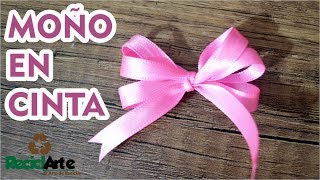 DIY♻ Como hacer un moño en cinta ☝ [upl. by Elletnuahs]