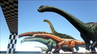 Which one is ARKS FASTEST Sauropod amp Theropod Dinosaur  NEW ARK RACES [upl. by Bennir]