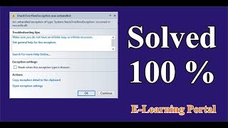 An Unhandled exception of type systemstackoverflowexception occurred in mscorlibdll [upl. by Curson]