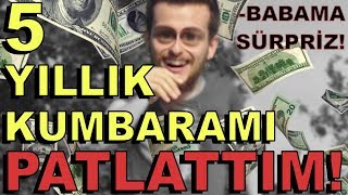 5 Yıllık Kumbaramı Patlattım Babama Büyük Sürpriz Babalar Günü Özel [upl. by Ruamaj]