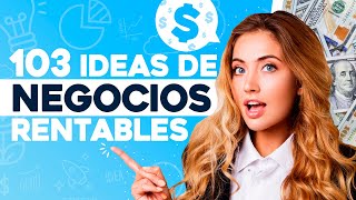 💰103 Ideas de NEGOCIOS RENTABLES FÁCILES 💸 Negocios Rentables para 2025 [upl. by Zumwalt]