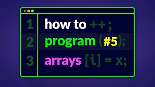 How to Program in C  Arrays E05 [upl. by Siraval]