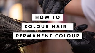 How to Colour Hair  Permanent Colour  Tutorial  Lesson  MIG Training [upl. by Thorbert]