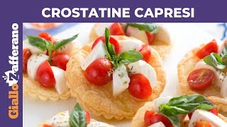 ANTIPASTI CON PASTA SFOGLIA VELOCI CROSTATINE CAPRESI [upl. by Ahtibat]