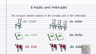 001 Einzahl und Mehrzahl 01  Deutsch  DaF für Kinder [upl. by Natsirc]