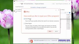 How to repair an Office 2013 or Office 2016 Installation [upl. by Rakabuba]