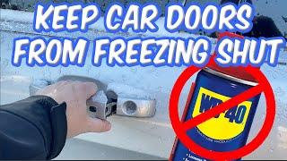 HOW TO Keep Car Doors From Freezing Shut amp ONE Thing You Should NEVER Do [upl. by Ardnat783]