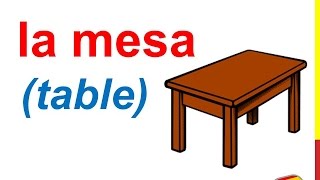 Spanish Lesson 67  FURNITURE in Spanish Vocabulary Parts of the house Muebles en español [upl. by Whale]