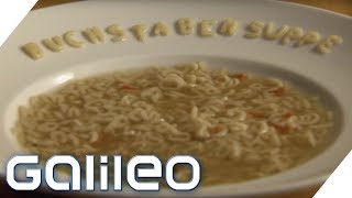 Von A bis Z Die Produktion der Buchstabensuppe  Galileo  ProSieben [upl. by Debee]