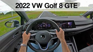 2022 Volkswagen Golf 8 GTE  The Economical GTI  POV Review [upl. by Nanreit]