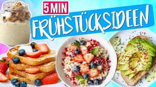 YUMMY 😋 5 MIN FRÜHSTÜCKSIDEEN für JEDEN 🥑 Vegan French Toast🍞 Overnight Couscous amp Mehr 🤤 [upl. by Reinaldos]