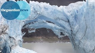 Perito Moreno glacier section collapses [upl. by Atnohsal966]