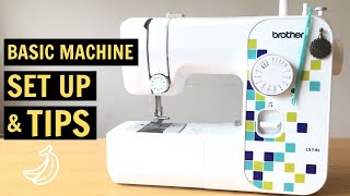 Brother LS14S Sewing Machine Review  How to thread and wind the bobbin up  Beginner Sewing Tips [upl. by Yralih337]