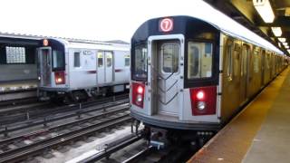 IRT Flushing Line R188 7 Local amp Express Trains at 46th StBliss St PM Rush Hour [upl. by Garnett855]