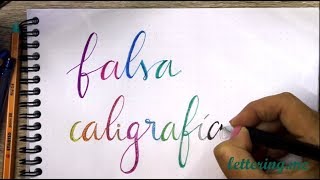 Curso de lettering  Lección 2 Falsa Caligrafía o Hand Lettering ✅ [upl. by Cheng]