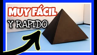 Como Hacer una PIRAMIDE de Papel PASO A PASO【ORIGAMI】Rapido y FACIL 3D [upl. by Aretahs626]