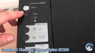 Epson Stylus SX200 How to do Printhead Cleaning Cycles and Improve Print Quality [upl. by Yztim]