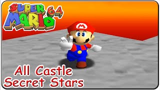 Super Mario 64 All 15 Castle Secret Stars [upl. by Sert]