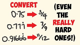 How to Convert Decimals to Fractions Easily [upl. by Jaquelin]