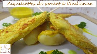 Aiguillettes de poulet à lIndienne  Recette facile [upl. by Gudrun]